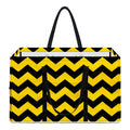Black And Yellow Zigzag Pattern Print Utility Tote Bag