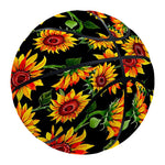 Black Autumn Sunflower Pattern Print Basketball