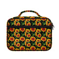 Black Autumn Sunflower Pattern Print Briefcase Bible Bag