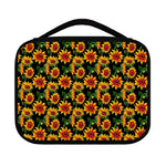 Black Autumn Sunflower Pattern Print Classic Bible Case