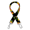 Black Autumn Sunflower Pattern Print Dog Seat Belt