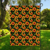 Black Autumn Sunflower Pattern Print Garden Flag