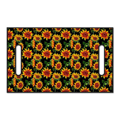 Black Autumn Sunflower Pattern Print Golf Cart Seat Cover