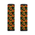 Black Autumn Sunflower Pattern Print Handle Covers