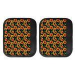 Black Autumn Sunflower Pattern Print Handle Covers