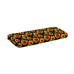 Black Autumn Sunflower Pattern Print Piano Keyboard Cover
