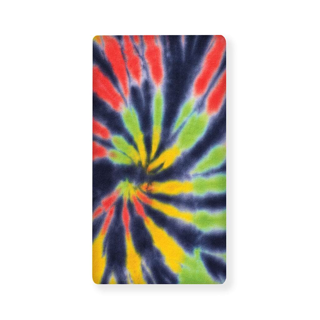 Black Backed Spiral Tie Dye Print Baby Crib Sheet