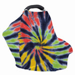 Black Backed Spiral Tie Dye Print Baby Seat Cover