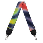 Black Backed Spiral Tie Dye Print Bag Strap