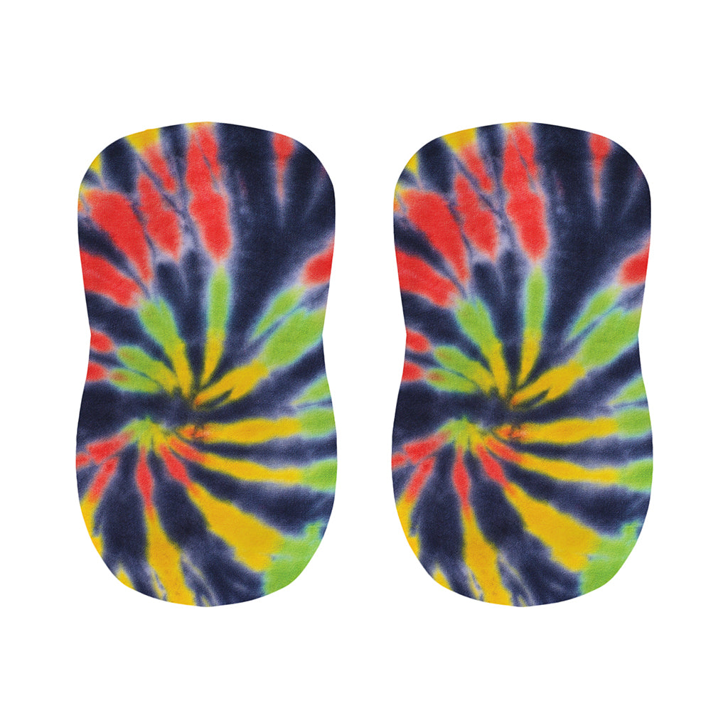 Black Backed Spiral Tie Dye Print Bar Stool Covers