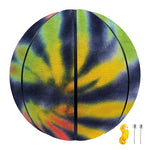 Black Backed Spiral Tie Dye Print Basketball