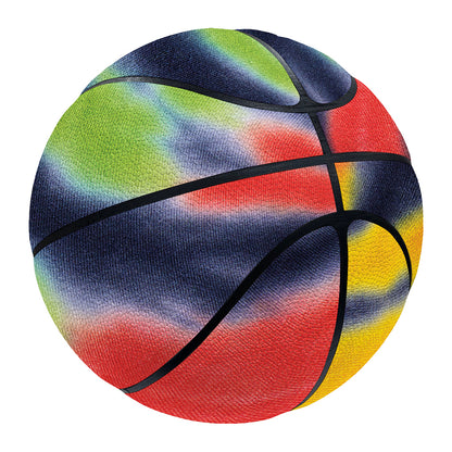 Black Backed Spiral Tie Dye Print Basketball