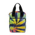 Black Backed Spiral Tie Dye Print Bible Tote Bag