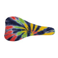 Black Backed Spiral Tie Dye Print Bicycle Seat Cover