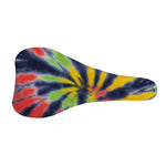 Black Backed Spiral Tie Dye Print Bicycle Seat Cover