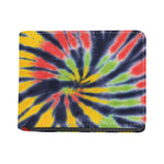 Black Backed Spiral Tie Dye Print Bifold Wallet