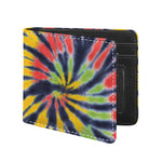 Black Backed Spiral Tie Dye Print Bifold Wallet