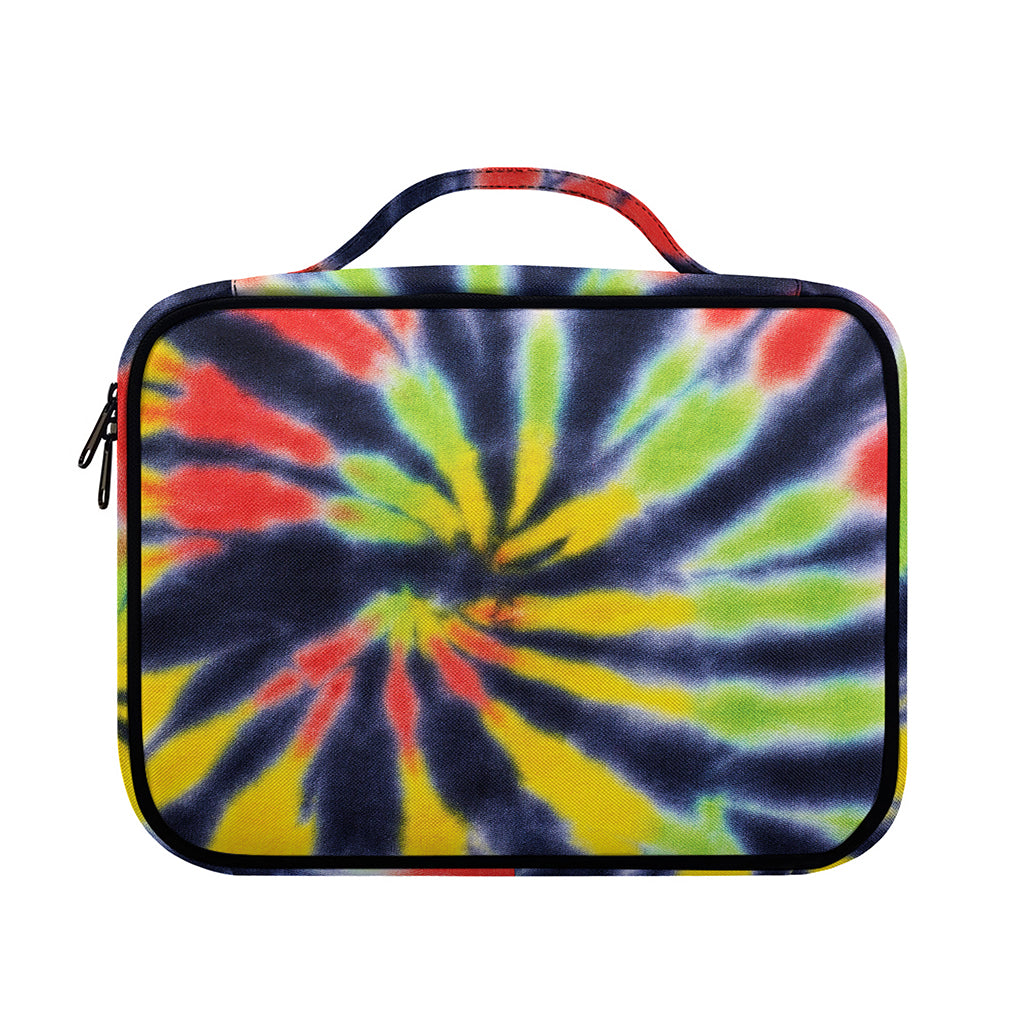 Black Backed Spiral Tie Dye Print Briefcase Bible Bag