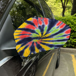 Black Backed Spiral Tie Dye Print Car Side Mirror Covers