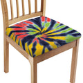 Black Backed Spiral Tie Dye Print Chair Cushion Cover