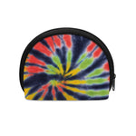 Black Backed Spiral Tie Dye Print Coin Purse