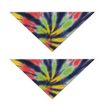 Black Backed Spiral Tie Dye Print Dog Bandana