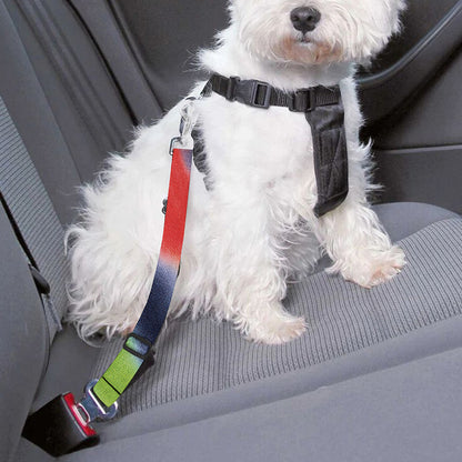 Black Backed Spiral Tie Dye Print Dog Seat Belt
