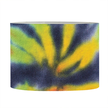 Black Backed Spiral Tie Dye Print Drum Lamp Shade