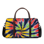Black Backed Spiral Tie Dye Print Duffle Bag