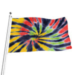 Black Backed Spiral Tie Dye Print Flag
