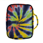 Black Backed Spiral Tie Dye Print Front Pocket Bible Bag