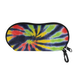 Black Backed Spiral Tie Dye Print Glasses Case