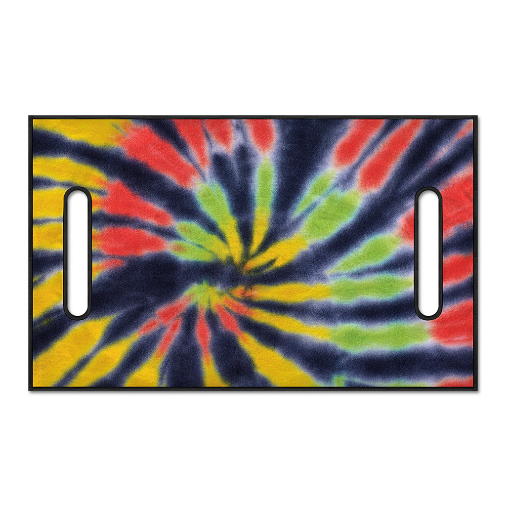 Black Backed Spiral Tie Dye Print Golf Cart Seat Cover