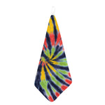 Black Backed Spiral Tie Dye Print Hand Towel