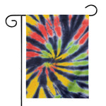 Black Backed Spiral Tie Dye Print House Flag