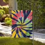 Black Backed Spiral Tie Dye Print House Flag