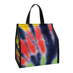 Black Backed Spiral Tie Dye Print Insulated Lunch Tote