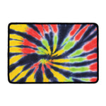 Black Backed Spiral Tie Dye Print Kitchen Mat