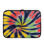Black Backed Spiral Tie Dye Print Laptop Sleeve