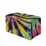 Black Backed Spiral Tie Dye Print Leather Tissue Box Cover