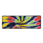 Black Backed Spiral Tie Dye Print Long Kitchen Mat