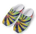 Black Backed Spiral Tie Dye Print Mesh Casual Shoes