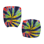 Black Backed Spiral Tie Dye Print Office Chair Cover
