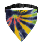 Black Backed Spiral Tie Dye Print Over The Collar Dog Bandana