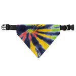 Black Backed Spiral Tie Dye Print Over The Collar Dog Bandana