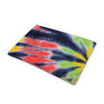 Black Backed Spiral Tie Dye Print Pet Cooling Mat Cover