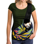 Black Backed Spiral Tie Dye Print Pet Sling Carrier