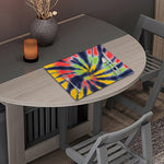 Black Backed Spiral Tie Dye Print Placemat