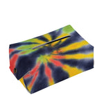 Black Backed Spiral Tie Dye Print Rectangle Tissue Box Cover