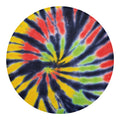 Black Backed Spiral Tie Dye Print Round Blanket